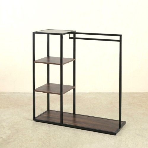 Stojak ekspozycyjny z półkami 120x45x135 cm czarny (2270-30) 1.jpg