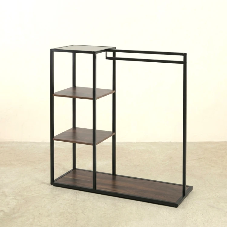 Stojak ekspozycyjny z półkami 120x45x135 cm czarny (2270-30) 1.jpg